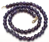 Amethyst Bead Necklace 15.5" Vintage 14K G.F. - The Jewelry Lady's Store