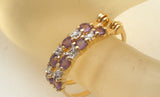 Amethyst & Diamond Hoop Earrings by Ross Simons - The Jewelry Lady's Store
