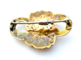 Victorian Gold Plated Floral Brooch Antique Flower Pin - The Jewelry Lady's Store