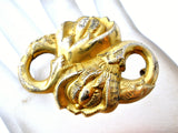 Victorian Gold Plated Floral Brooch Antique Flower Pin - The Jewelry Lady's Store