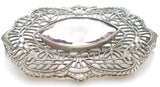 Antique 10K White Gold Amethyst Brooch Pin - The Jewelry Lady's Store