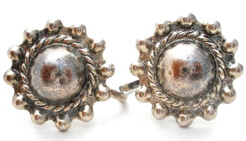 Art Deco Sterling Silver Screwback Earrings