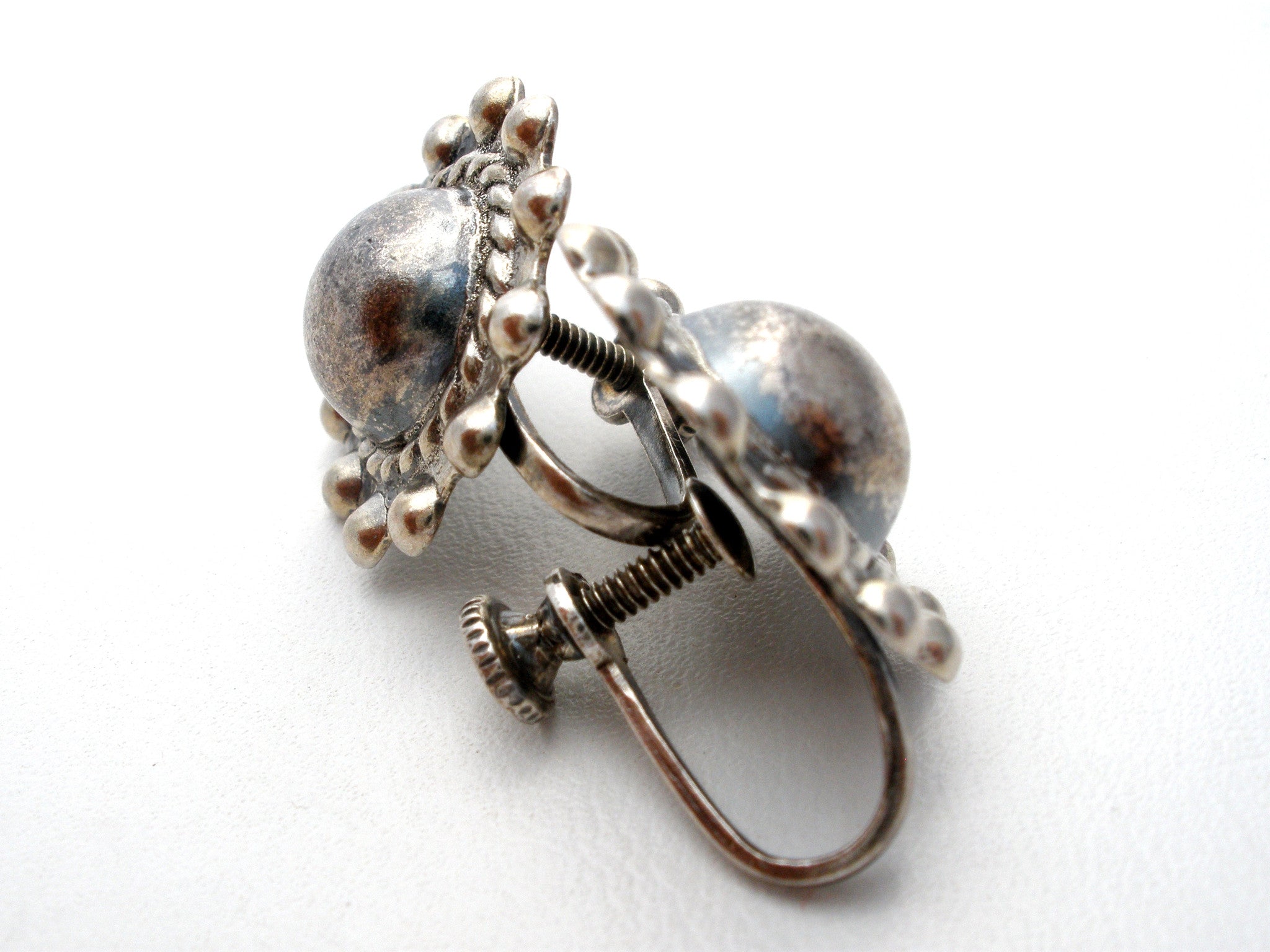 Art Deco Sterling Silver Screwback Earrings – The Jewelry Lady's Store