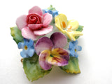 Artone Bone China Painted Flower Brooches Vintage - The Jewelry Lady's Store