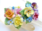 Artone Bone China Painted Flower Brooches Vintage - The Jewelry Lady's Store
