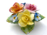 Artone Bone China Painted Flower Brooches Vintage - The Jewelry Lady's Store