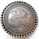 Austria 1893 Silver Corona Coin Brooch Antique - The Jewelry Lady's Store