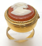 Avon Perfume Cameo Ring Vintage - The Jewelry Lady's Store