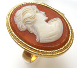 Avon Perfume Cameo Ring Vintage - The Jewelry Lady's Store