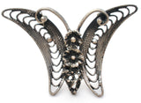 Beau Butterfly Brooch Sterling Silver Vintage - The Jewelry Lady's Store