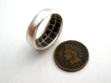 Black Onyx Sterling Silver Ring Size 8 Vintage - The Jewelry Lady's Store