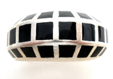 Black Onyx Sterling Silver Ring Size 8 Vintage - The Jewelry Lady's Store
