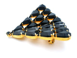 Black Rhinestone Brooch Vintage - The Jewelry Lady's Store