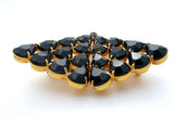 Black Rhinestone Brooch Vintage - The Jewelry Lady's Store