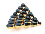 Black Rhinestone Brooch Vintage - The Jewelry Lady's Store