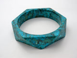Blue & Green Turquoise Bangle Bracelet - The Jewelry Lady's Store