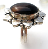 Brown Banded Agate 925 Ring Size 9 - The Jewelry Lady's Store