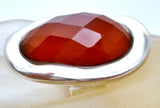 Carnelian Statement Ring Sterling Silver Size 5.5 - The Jewelry Lady's Store