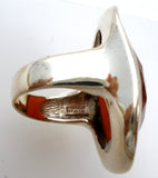 Carnelian Statement Ring Sterling Silver Size 5.5 - The Jewelry Lady's Store