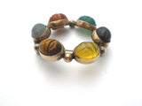 Admark Scarab Gemstone Brooch GF Pin Vintage - The Jewelry Lady's Store