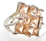 Champagne Quartz Sterling Silver Ring Size 6 - The Jewelry Lady's Store