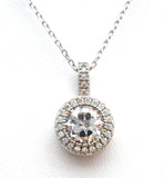 Channel Set Cubic Zirconia Sterling Silver Necklace 18" - The Jewelry Lady's Store