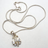 Child's Sterling Silver 12" Necklace with Bee Pendant - The Jewelry Lady's Store