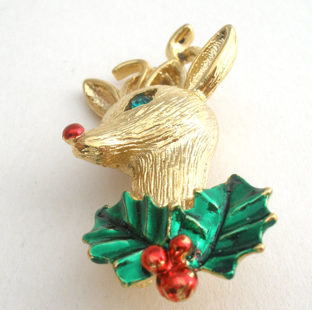 Vintage Rudolph The Reindeer Gerry's Brooch / Pin - USA by yourgiftstop on Jewelry Auctioned