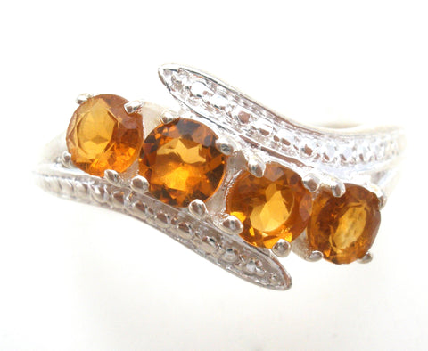 Citrine Sterling Silver Ring Size 8 Chuck Clemency
