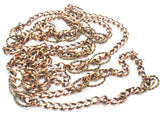 Copper Link Necklace 60" Long Vintage - The Jewelry Lady's Store