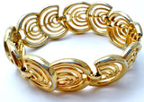 Crown Trifari Gold Tone Bracelet Vintage - The Jewelry Lady's Store