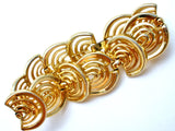Crown Trifari Gold Tone Bracelet Vintage - The Jewelry Lady's Store