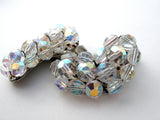 Crystal Earrings Aurora Borealis Clip Ons - The Jewelry Lady's Store