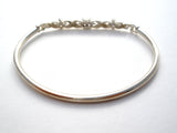 Cubic Zirconia Sterling Silver Bangle Bracelet - The Jewelry Lady's Store