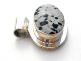 Dalmatian Jasper Slide Pendant Sterling Silver - The Jewelry Lady's Store