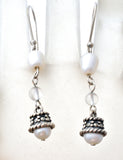 Dangle Pearl Earrings in Sterling Silver - The Jewelry Lady's Store