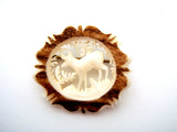 Vintage Deer Brooch Pin Hand Made Austria - The Jewelry Lady's Store