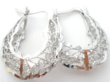 Diamond Cut Filigree Hoop Earrings - The Jewelry Lady's Store