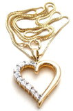Diamond Necklace 18" Gold Over Sterling Silver - The Jewelry Lady's Store