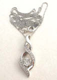 Diamond Swirl Necklace Sterling Silver 20" - The Jewelry Lady's Store