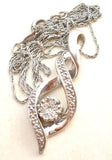Diamond Swirl Necklace Sterling Silver 20" - The Jewelry Lady's Store