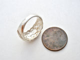 Diamond Cut Dome Ring Sterling Silver 6 - The Jewelry Lady's Store