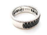 EFFY Black Diamond Ring Size 10.5 Sterling Silver - The Jewelry Lady's Store