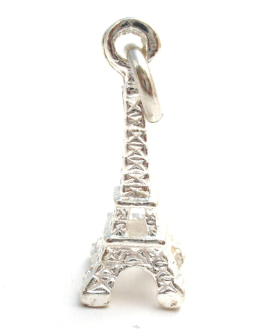 Eiffel Tower Paris Sterling Silver Charm Pendant