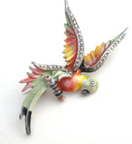 Enamel Bird in Flight Bird Brooch Pin Vintage - The Jewelry Lady's Store