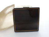 Faux Tortoise Shell Mirror Compact in Finger Ring Purse - The Jewelry Lady's Store
