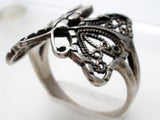 Filigree Butterfly Ring Sterling Silver Size 9 - The Jewelry Lady's Store
