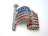 Patiotic Waving Flag Brooch Pin Vintage - The Jewelry Lady's Store