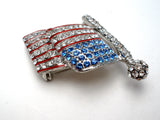 Patiotic Waving Flag Brooch Pin Vintage - The Jewelry Lady's Store
