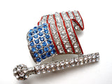 Patiotic Waving Flag Brooch Pin Vintage - The Jewelry Lady's Store